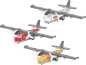 Preview: Flugzeuge mit Geräusch und Licht aus Spritzguss, 3er Set