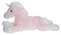 Preview: Plüsch Einhorn liegend pink/weiss 60 cm