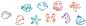 Preview: Stempel Meerestiere 60er Display