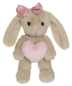 Preview: Plüsch Hase Tyra beige mit Herz und Masche 20 cm
