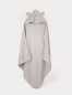 Preview: Baby-Kapuzenhandtuch Bambus, Teddy, Grau/Beige