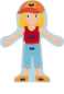Preview: Anziehpuppe aus Holz und Filz