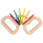 Preview: Klapper-Regenbogen, 15,6 x 7,9 x 6 cm, Holz