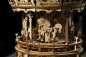 Preview: Holzbausatz Spieluhr Romantic Karussell