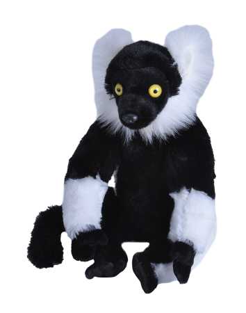 Plüsch Black White Ruffed Lemur Cuddlekin 30 cm