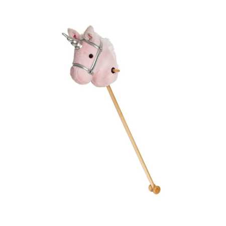 Steckenpferd Einhorn pink mit Plüschkopf