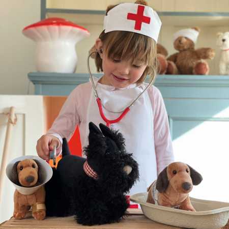 Plüsch Pudel Walter mit Halsband 20 cm