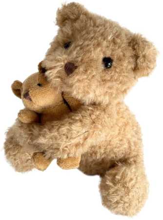 Plüsch Hund Eustache mit Baby 20 cm