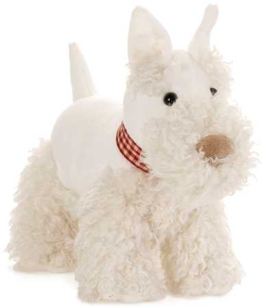 Plüsch Pudel Walter weiss mit Halsband 25 cm
