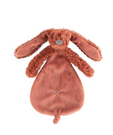Schmusetuch Hase Richie Dunkelrot , 25 cm