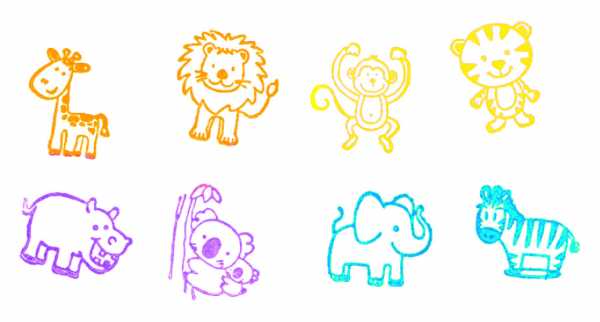 Stempel Wilde Tiere (8 Stempel)