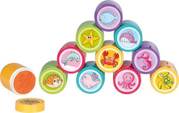 Stempel Meerestiere 60er Display
