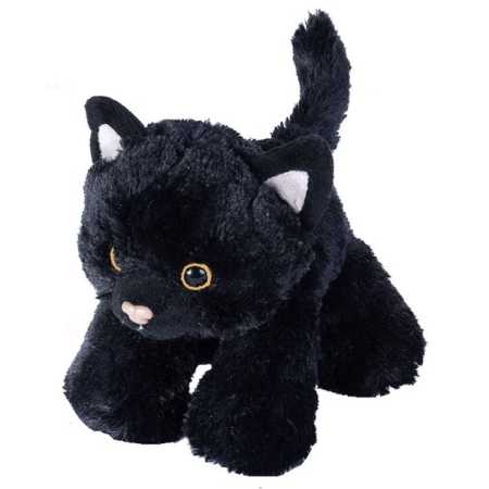 Plüsch Katze schwarz 17 cm Mini Hug'ems