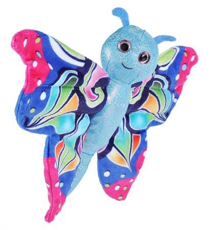 Plüsch Snaptier Schmetterling blau 20 cm