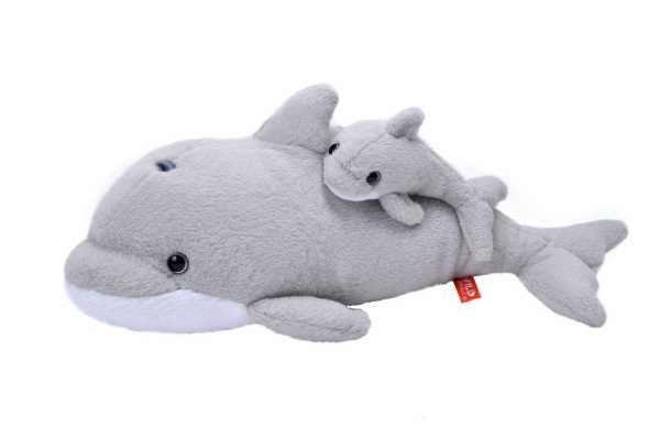 Plüsch Delphin Mutter und Baby 38 cm