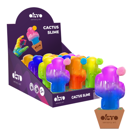 Antistress-Toy Slime 90 ml Kaktus zweifarbig im Display