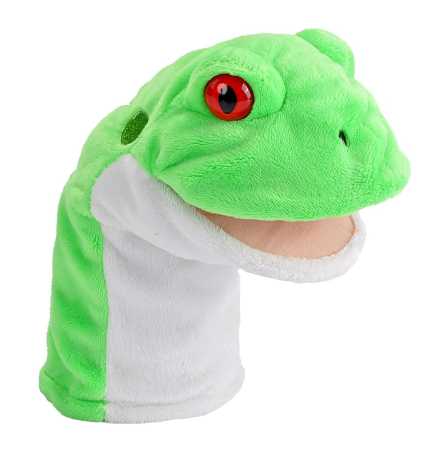 Plüsch Handpuppe Frosch mit Sound 30 cm Wild Call Puppet
