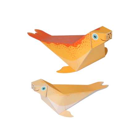 Maxi Robben Papierspielzeug