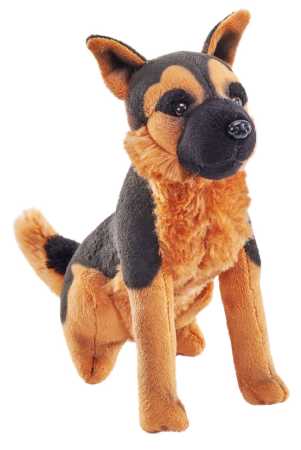 Plüsch Deutscher Schäferhund bellend 14 CM