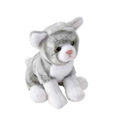 Plüsch Mini Katze grau 13 cm Pocketkins