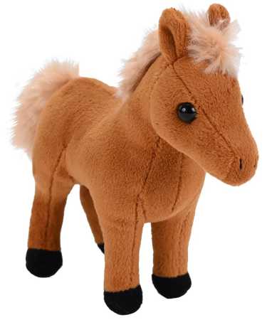 Plüsch Pferd braun 13 cm Pocketkins