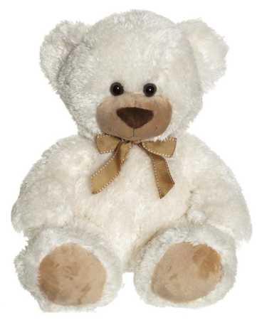 Plüsch Teddy Roger creme mit Halsschleife 45 cm