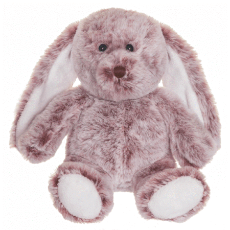 Plüsch Hase Lina in preiselbeerfarbigem Look 22 cm