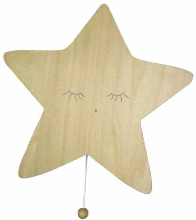 Holz Wandspieluhr Stern