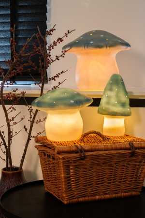 Nachtlicht grosser Pilz Teal
