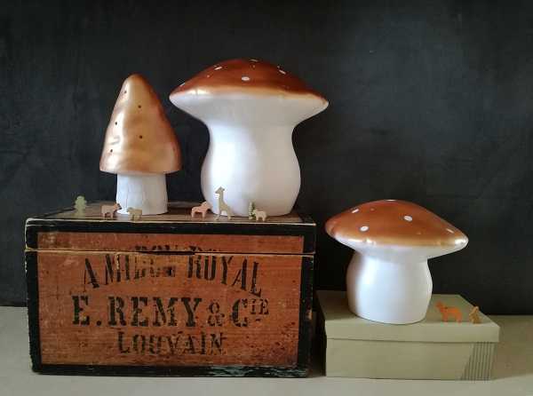 Nachtlicht grosser Pilz Kupfer