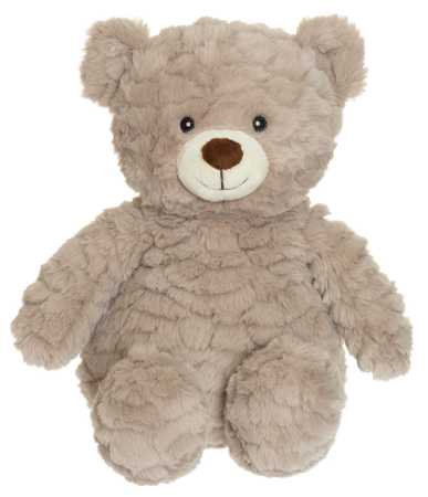 Wärmekissen Teddybär braun mit gewelltem Fell 35 cm