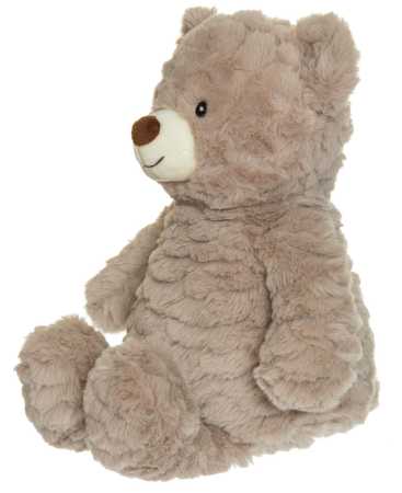 Wärmekissen Teddybär braun mit gewelltem Fell 35 cm