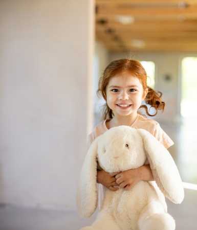 Plüsch Teddy Mocca Hase crème 34 cm