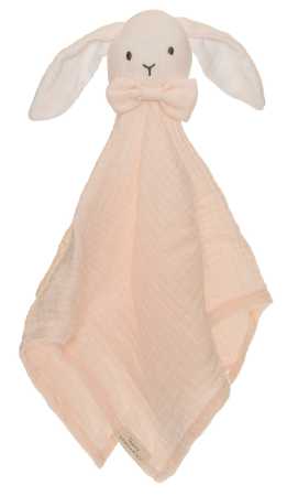 Schmusetuch Hase pink 40 cm aus BIO-Baumwolle