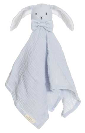 Schmusetuch Hase blau 40 cm aus BIO-Baumwolle