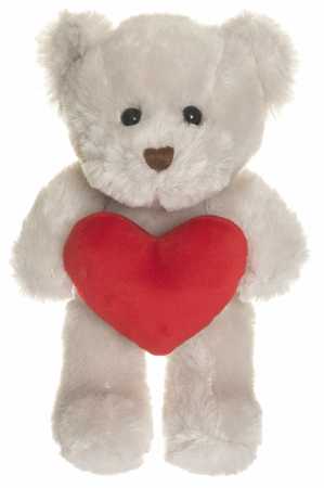 Plüsch Teddy Theo beige mit Herz 19 cm
