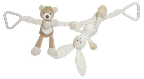 Diinglisar Kinderwagenkette Hase & Teddybär 40 cm