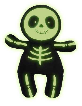 Plüsch Glow-in-the-dark Skelett  26 cm