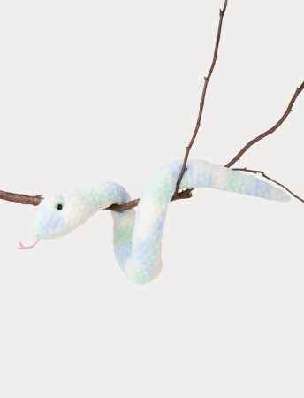 Schlange regenbogenfarbig blau 120  cm