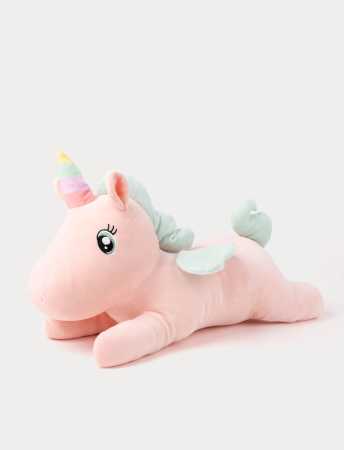 Liegendes Einhorn, Pfirsich 52 cm