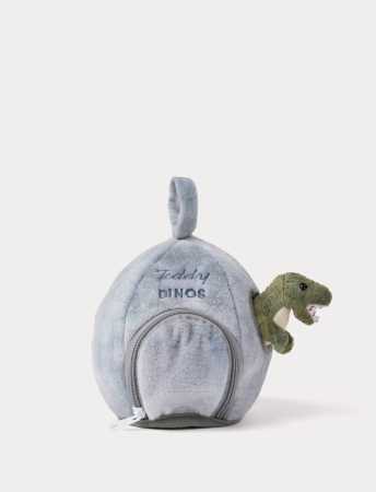 Spielset Dino-Haus mit 3 Plüschdino's