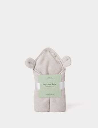 Baby-Kapuzenhandtuch Bambus, Teddy, Grau/Beige