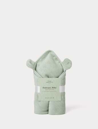 Baby-Kapuzenhandtuch Bambus, Teddy, Grün