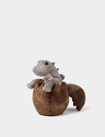 Handpuppe Stegosaurus in einem Ei