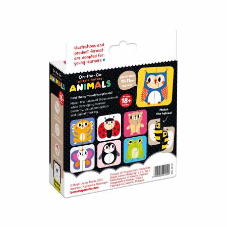Puzzle "On-the-Go Halves Animals" 18m+ / 16 Teile