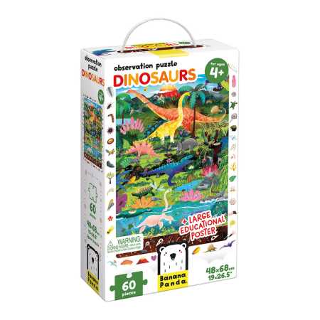 Puzzle "Observation Dinosaurs" 4+ / 60 Teile