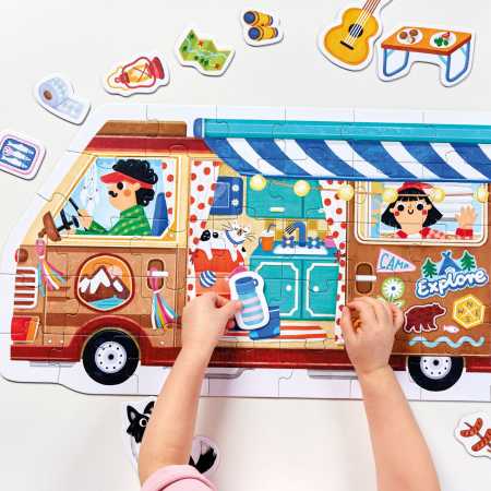 Puzzle "Play-as-you-go" Camper Van 3+4+
