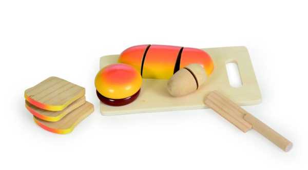 Holz Brotset mit Velcro zum Schneiden