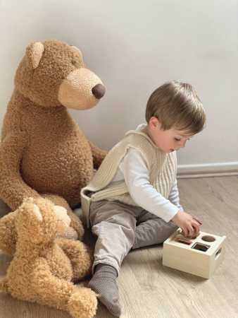 Formensortierbox aus Holz