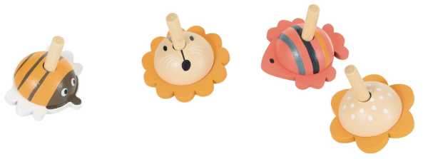 Motiv-Holzkreisel 4-fach sortiert, 24er Display